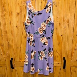 Francesca's Collections Purple Floral Mini Dress
